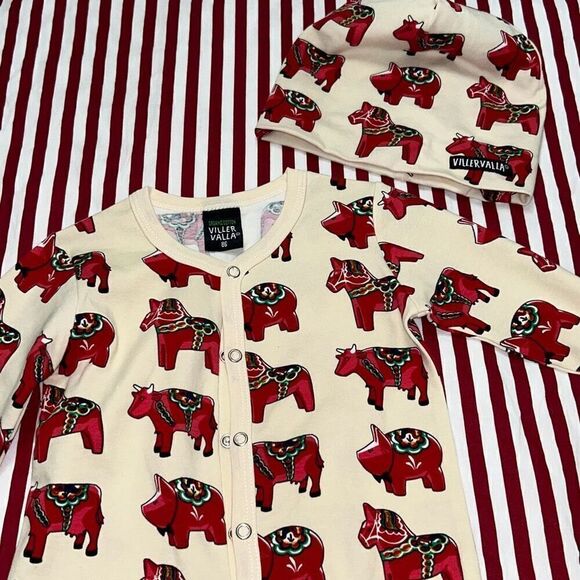 Viller valla organic Cotton romper hat set sz 1/2 - Picture 2 of 5